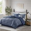 7 Piece Printed Seersucker Comforter Set
