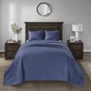 Reversible Quilt Set Navy King/Cal King