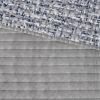 6 Piece Reversible Jacquard Quilt Set with Throw Pillows Navy Full/Queen