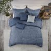7 Piece Printed Seersucker Comforter Set