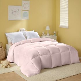 Pink Extra Large Plump Thick Duvet - Bohemian-style Checkered Quilting With Enhanced Warmth And Skin-friendly Comfort. Machine Washable, Hotel-grade L (Option: Pink-Q)