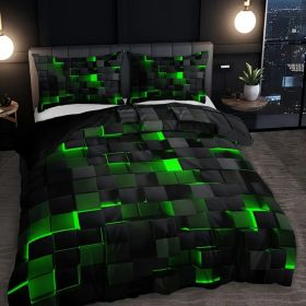 Abstract Grid Series Quilt Cover Digital Printing Bedding (Option: 5 Style-200 X230 Three Pieces)